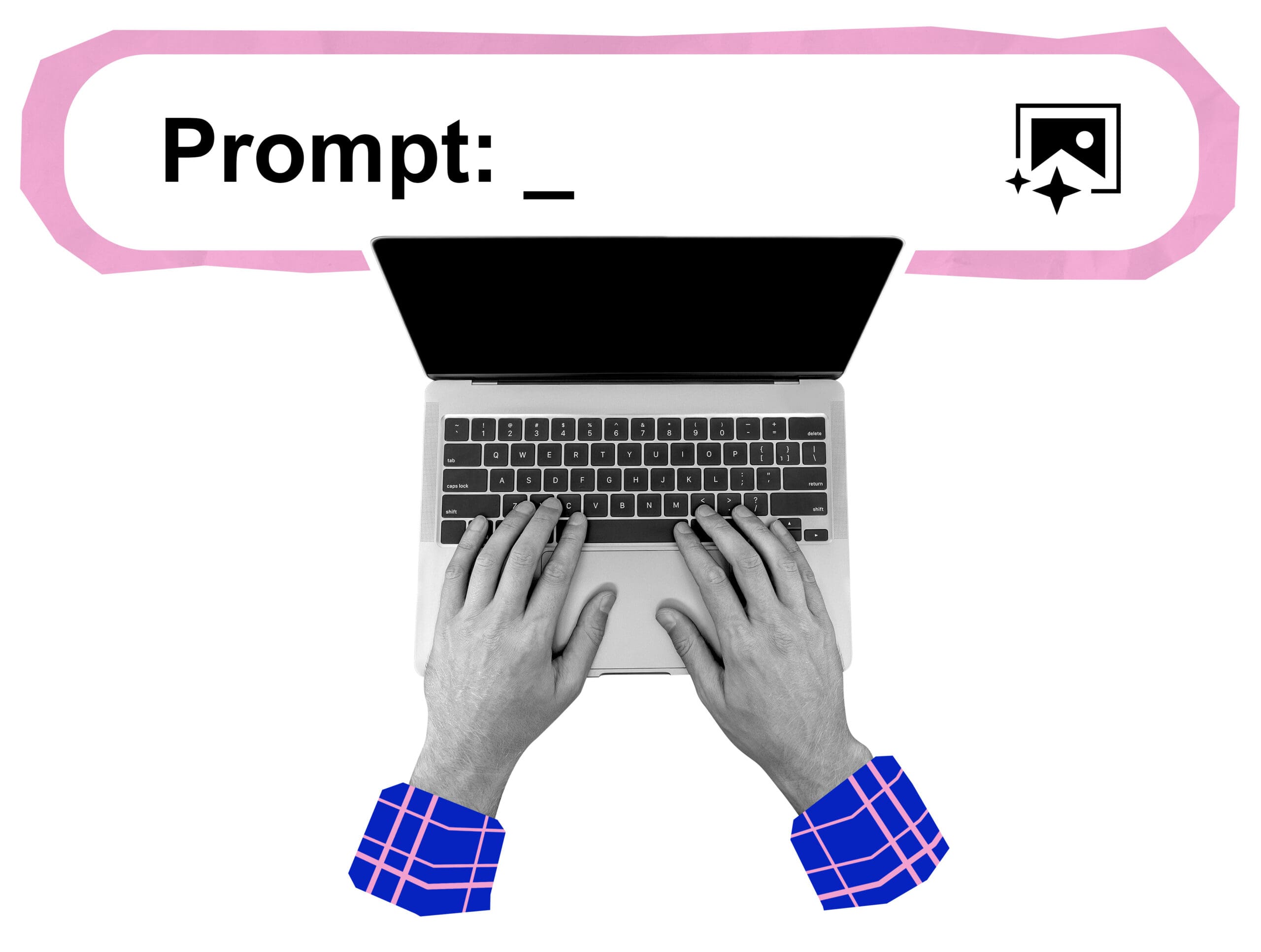 A person's hands on a laptop keyboard.